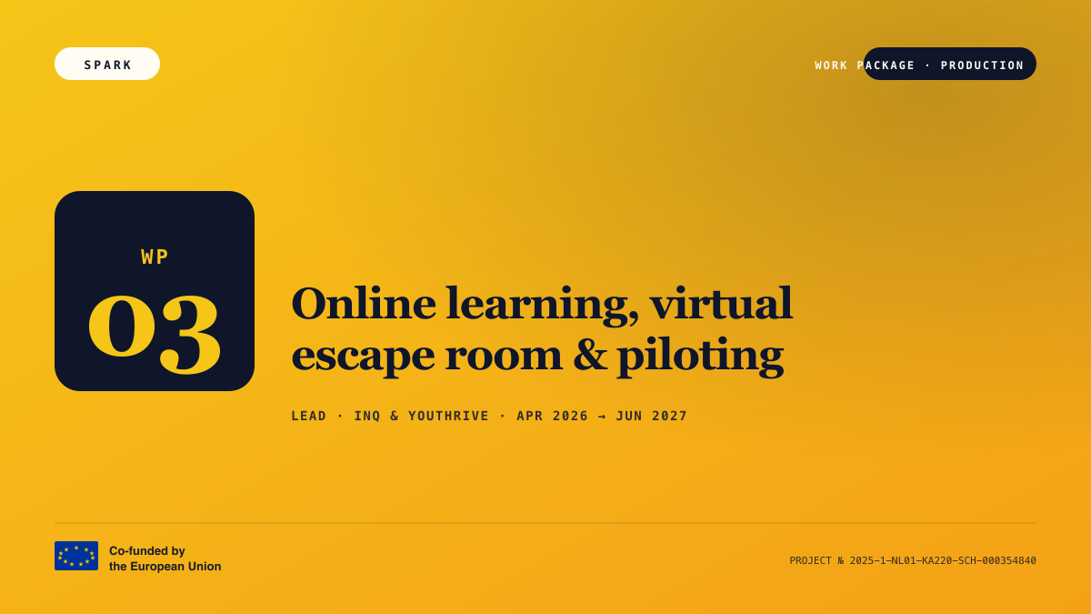 WP3 — Online learning, virtual escape room & piloting